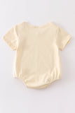 Beige blank basic t-shirt Adult Kids and baby bubble