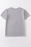 Gray blank basic t-shirt Adult Kids and baby bubble