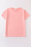 Pink blank basic t-shirt Adult Kids and baby bubble