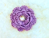 Clips de flores de ganchillo