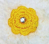 Clips de flores de ganchillo