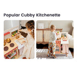 Tiny Land® Wooden Play Kitchen for Toddlers - Honey Kitchenette Pretend Cooking Set