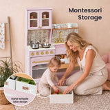 Tiny Land® Wooden Play Kitchen with Storage for Creative Toddlers