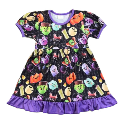 Halloween Puff Sleeve Dress