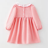 Pink Gingham Bow Smock L/S Outfit