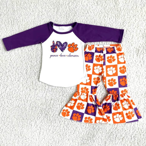 Conjunto de pantalón acampanado Clemson