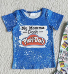 Momma Don't Play Doh Pant Set