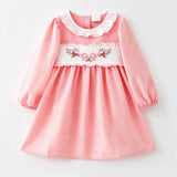 Pink Gingham Bow Smock L/S Outfit