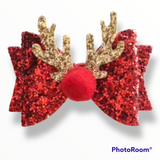 Faux Leather Christmas Bow