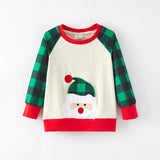 Green Plaid Santa Pullover
