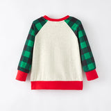 Green Plaid Santa Pullover