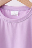 Lavender scalloped mom&me shorts set