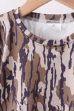 Camouflage scalloped mom & me shorts set