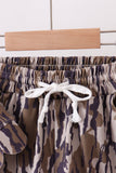 Camouflage scalloped mom & me shorts set
