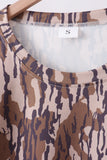 Camouflage scalloped mom & me shorts set