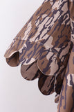 Camouflage scalloped mom & me shorts set