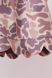 Camouflage scalloped shorts set