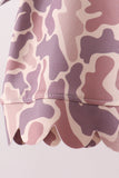 Camouflage scalloped shorts set