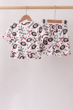 Georgia scalloped shorts set