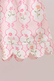 Floral Silky Scalloped Short Set