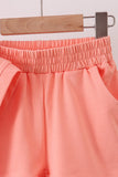 Coral Scalloped Polo Set