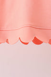 Coral Scalloped Polo Set