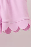 Pink Scalloped Polo Set