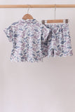 Camo Silky Scalloped Polo Set