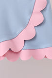 Blue Performance Scalloped Skorts Set