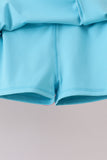 Blue Performance Scalloped Skorts Set