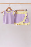 Lavender Performance Scalloped Skorts Set