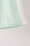 Green polka dot pocket ruffle pants set