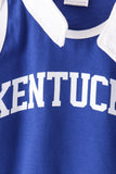 Blue Kentucky active shorts set