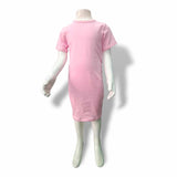 Vestido camisero largo en colores pastel "Lolly" con chaleco de piel sintética opcional