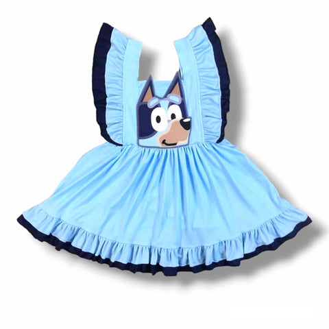 Blue Dog Twirl Dress