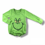 Green Face Sweatshirt Romper *Pre Order*