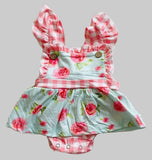 Pink Rose Blue Outfit