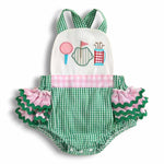 Golf Gingham Bubble Romper