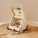 Tiny Land® Versatile Natural Wooden Baby Walker