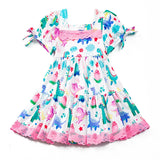 Pink Lace Dinosaur Dress