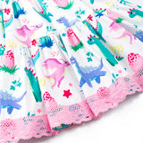 Pink Lace Dinosaur Dress