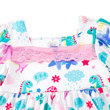 Pink Lace Dinosaur Dress