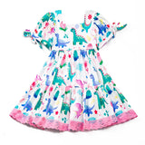 Pink Lace Dinosaur Dress