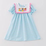 Princess Blue Striped Outfit