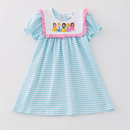 Princess Blue Striped Outfit