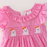 Ghost Smocked Pink Dress