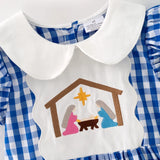 Blue Check Nativity Outfit