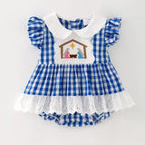 Blue Check Nativity Outfit