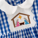 Blue Check Nativity Outfit