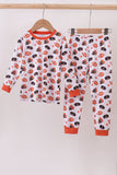 Premium orange Tennessee print bamboo pants set